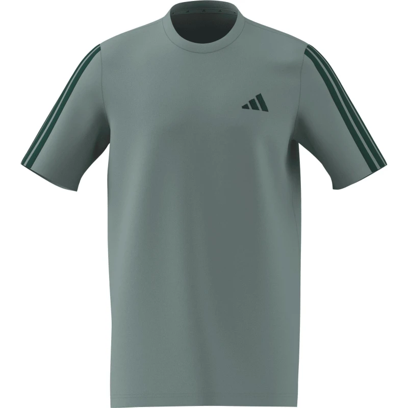 Image of adidas Essentials 3-Stripes T-Shirt Mens Wndr Sage/Green male M