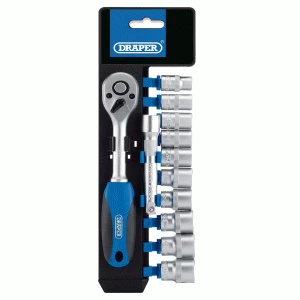 Image of Draper 3/8 12 Piece Ratchet & Socket Set