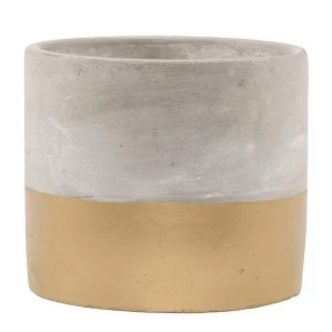 Image of Sass & Belle Tuva Gold Dip Cement Planter