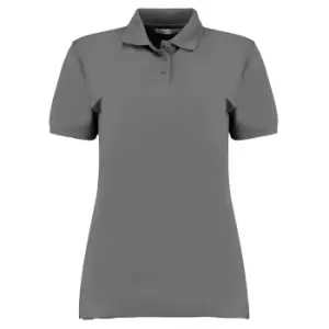 Image of Kustom Kit Ladies Klassic Superwash Short Sleeve Polo Shirt (20) (Charcoal)