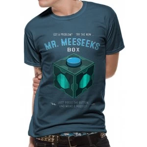 Image of Rick And Morty - Meeseeks Box Mens Medium T-Shirt - Blue