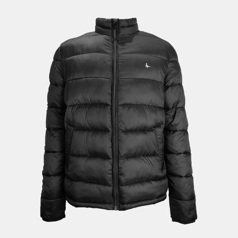 Image of Jack Wills Mens Kershaw Water Resistant Wind Resistant Funnel Neck Short Puffer Jacket Black male XS