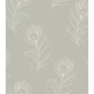 Image of Holden Decor Pavona Sage Wallpaper - 10.05m x 53cm