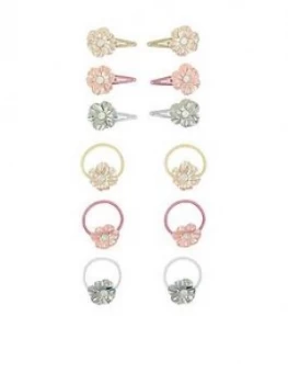 Image of Monsoon Girls Shimmer Daisy Hair Set - Multi