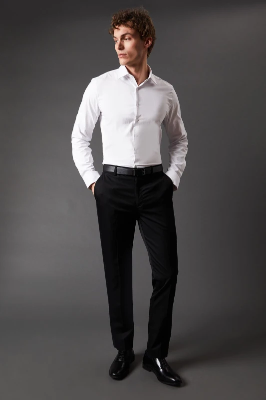 Image of Burton Mens Skinny Fit Tuxedo Suit Trouser Black 34R Male BBB05806