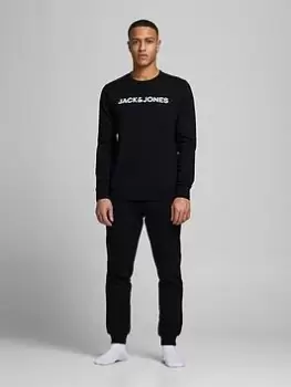 Image of Jack & Jones Crew Neck Sweat Lounge Set - Black Size M Men