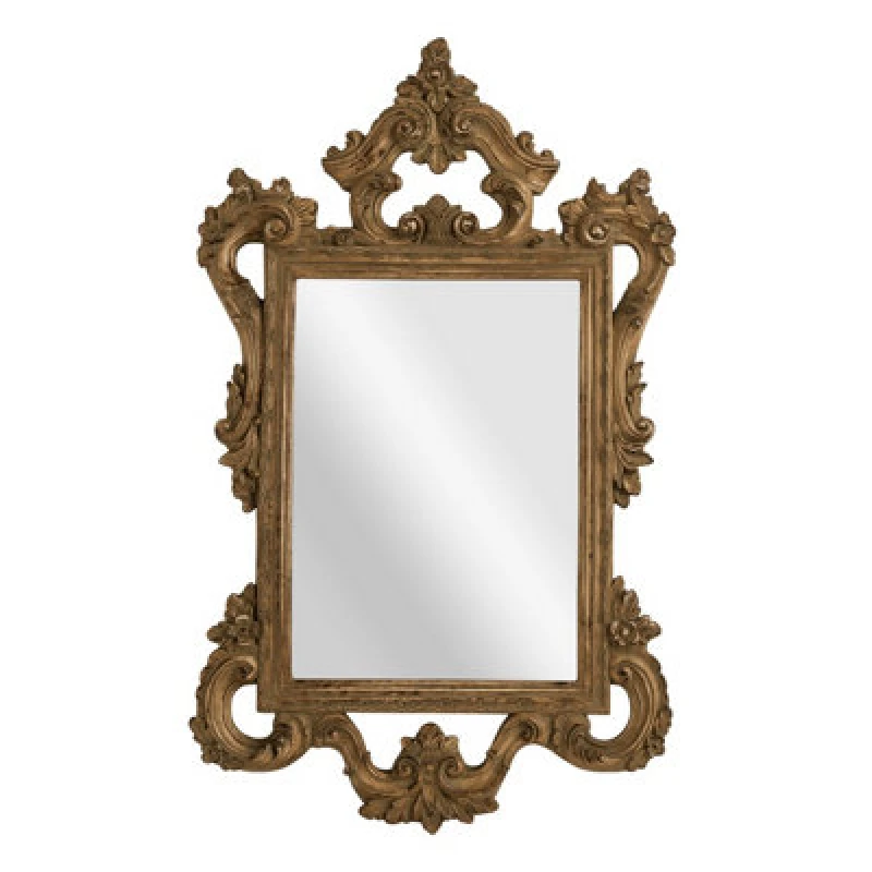 Image of Premier Housewares Brussels Baroque Style Antique Finish Wall Mirror Gold