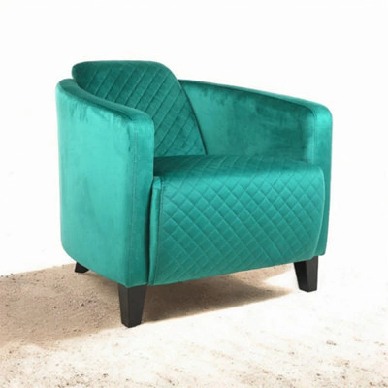 Image of 86Cm Seagrass Colour Velvet Armchair