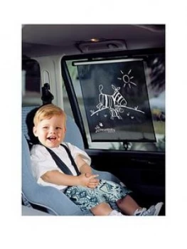 Image of Dreambaby Double-Sided Zebra And Tiger Print Car Window Roller Blinds