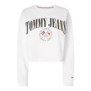 Image of Tommy Jeans Tjw Rlxd Crop Mdrn Prp 2 Crew - White