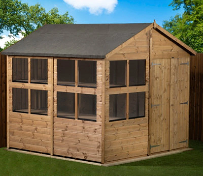 Image of Empire Sheds Empire Apex Potting Shed 8X8 Double Door