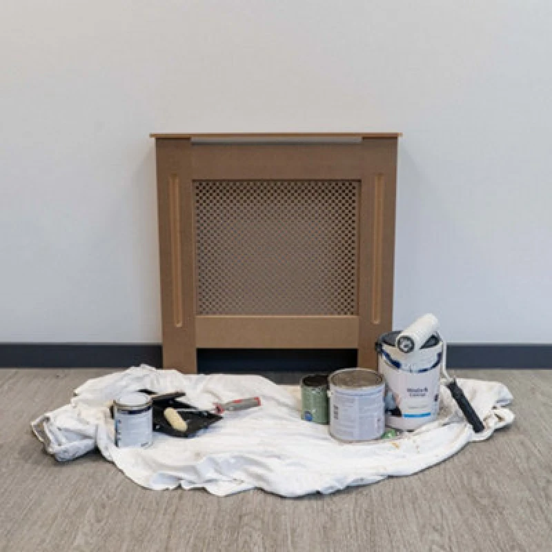 Image of Jack Stonehouse Diamond Unpainted Radiator Cover Mdf Wooden - Small - 78Cm (W) X 81.5Cm (H) X 19Cm (D)