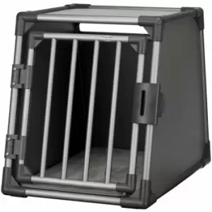 Image of Trixie - Sloping Dog Transport Cage Aluminium Graphite 39336 Size M - Grey
