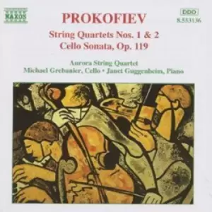 Image of String Quartets No1 & 2 Cello Sonata Op119 by Sergei Prokofiev CD Album