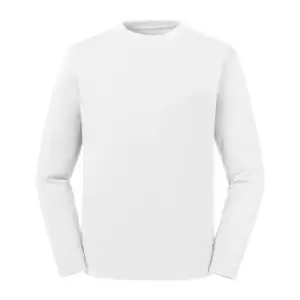 Image of Russell Unisex Adults Pure Organic Reversible Sweatshirt (M) (White)