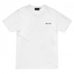 Image of Nicce Chest Logo T Shirt Mens - White