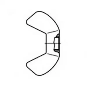 Image of TOOLCRAFT 827787 Butterfly nust M4 Steel zinc plated 10 pc(s)