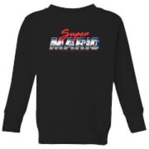 Image of Nintendo Super Mario Original 80s Hero Kid's Sweatshirt - Black - 5-6 Years