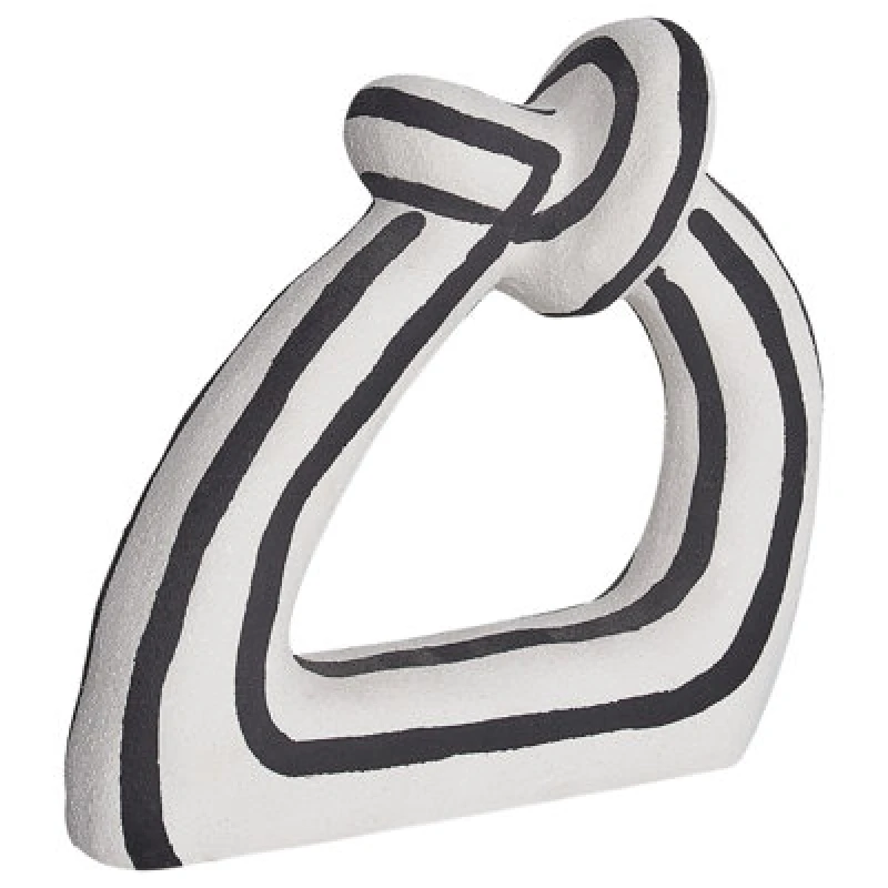 Image of Beliani Figurine Zander Stoneware Black/ White