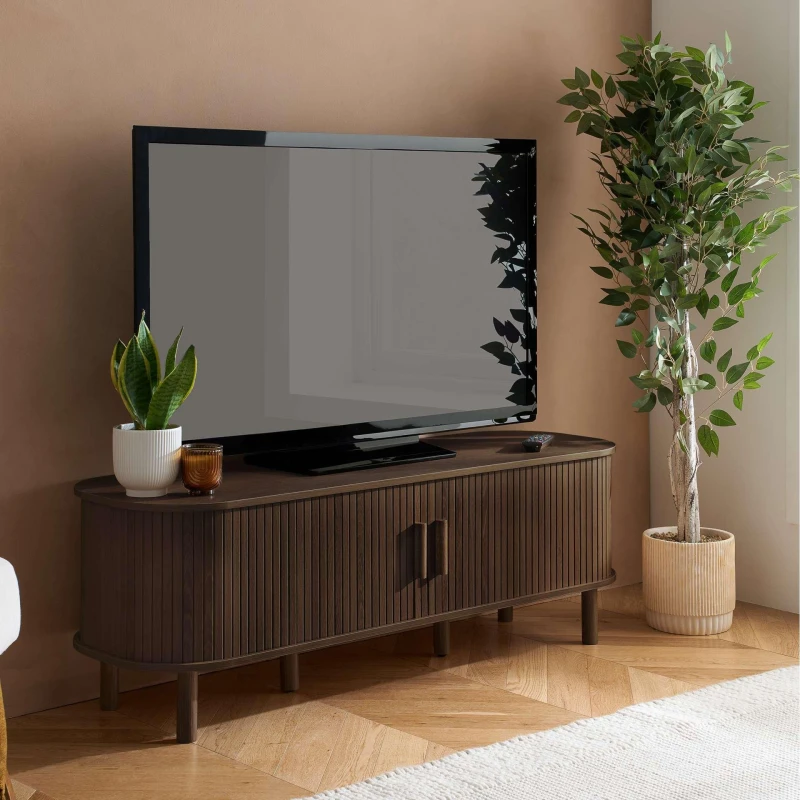 Image of Birlea Axel Walnut 2 Door TV Cabinet
