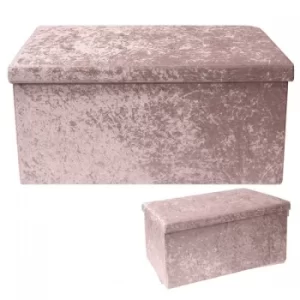 Image of Large Pink Velvet Folding Box