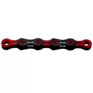 Image of KMC X10 DLC 10 Speed Chain 116 Link Black Red