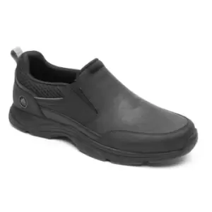 Image of Rockport Chranson Slip On Black Suede - Black