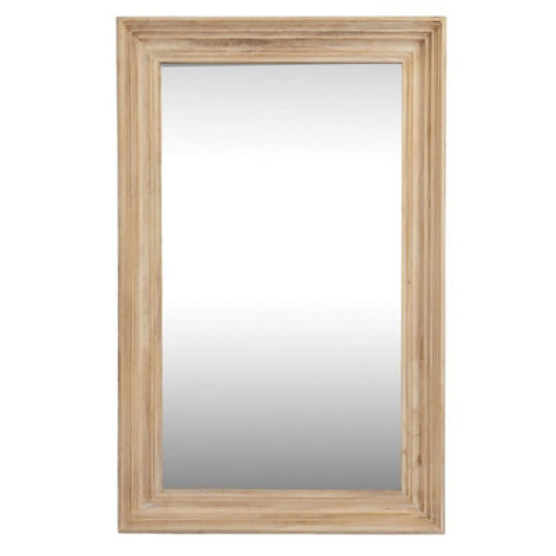 Image of Hill Interiors Washed Wood Medium Framed Mirror - Glass - L3 X W80 X H150 Cm - Brown