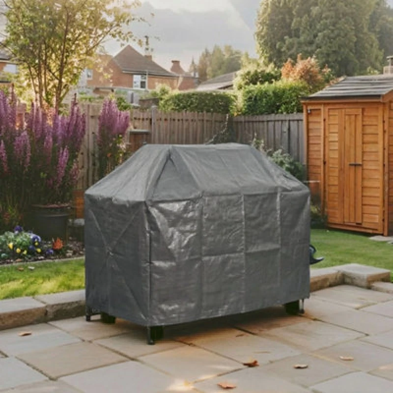 Image of Home Source Duracover Large 110Cm Heavy Duty Pe Bbq Grill Waterproof Protective Cover