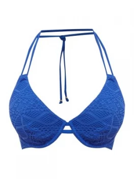 Image of Freya Sundance bandless halter bikini top Cobalt