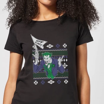 Image of DC Joker Womens Christmas T-Shirt - Black - S