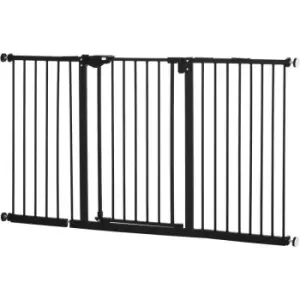Image of Pawhut - Retractable Pet Safety Gate w/ 3 Extensions and 4 Adjustable Screws