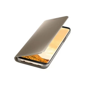 Image of Samsung EF-ZG955CFEGWW Galaxy S8 Plus Clear View Standing Cover in Gold