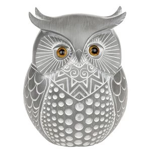 Image of Country Grey Wise Owl Large Ornament