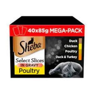 Image of Sheba Select Slices Poultry Cat Food 40 x 85g