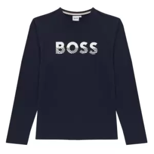Image of Boss Long Sleeve Bold T-Shirt - Blue