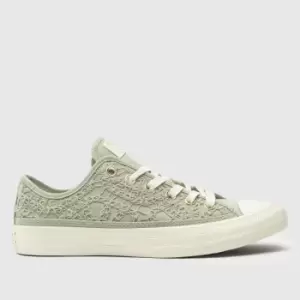 Image of Converse All Star Ox Daisy Cord Trainers In Light Green