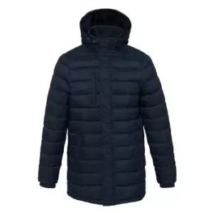 Image of Kariban Mens Lightweight Long Padded Parka Jacket (M) (Navy)