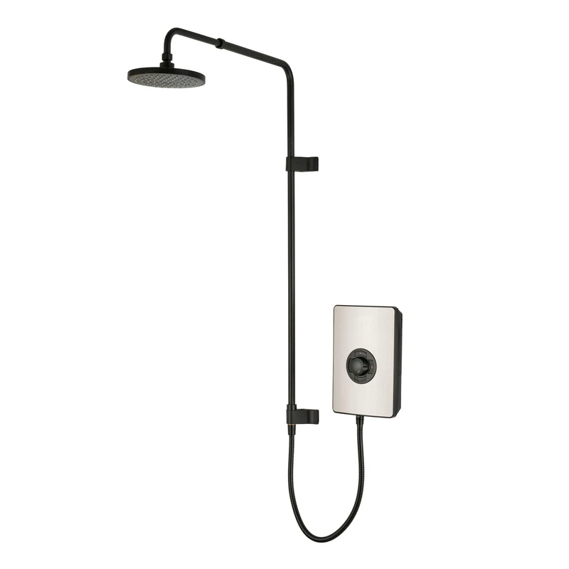 Image of Triton Showers Triton Collection UNIQ Electric Shower Effect 9.5kW in Nickel RECOLUN99