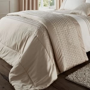 Image of Catherine Lansfield Lille Bedspread - Gold