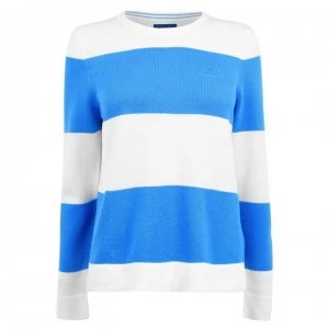 Image of Gant Block Stripe Long Sleeve T-Shirt - 445 Pacif Blue