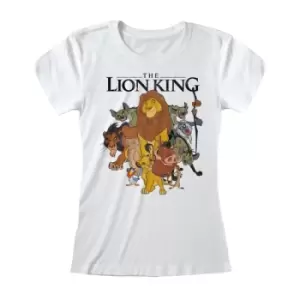 Image of Lion King Classic - Vintage Group Pose Womens XX-Large T-Shirt - White