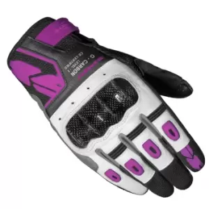 Image of Spidi G-CARBON Lady Black Fuchsia Motorcycle Gloves S