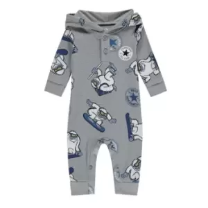 Image of Converse Henley Thermal Coverall Baby Boys - Grey