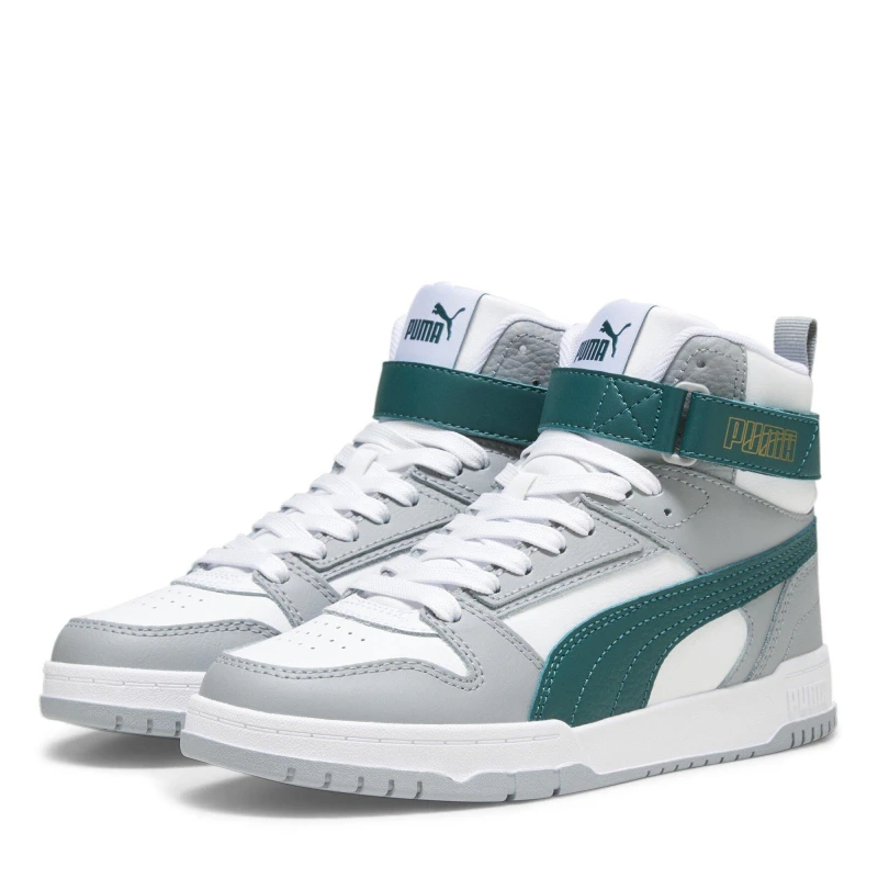 Image of Puma Unisex Kids Rbd Game Jr Top High-Top Trainers Wht/Grey/Gre unisex 3 (35.5)