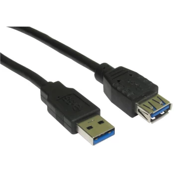 Image of RVFM USB3-825 USB 3.0 A Male - Female Extension Cable Black 5m