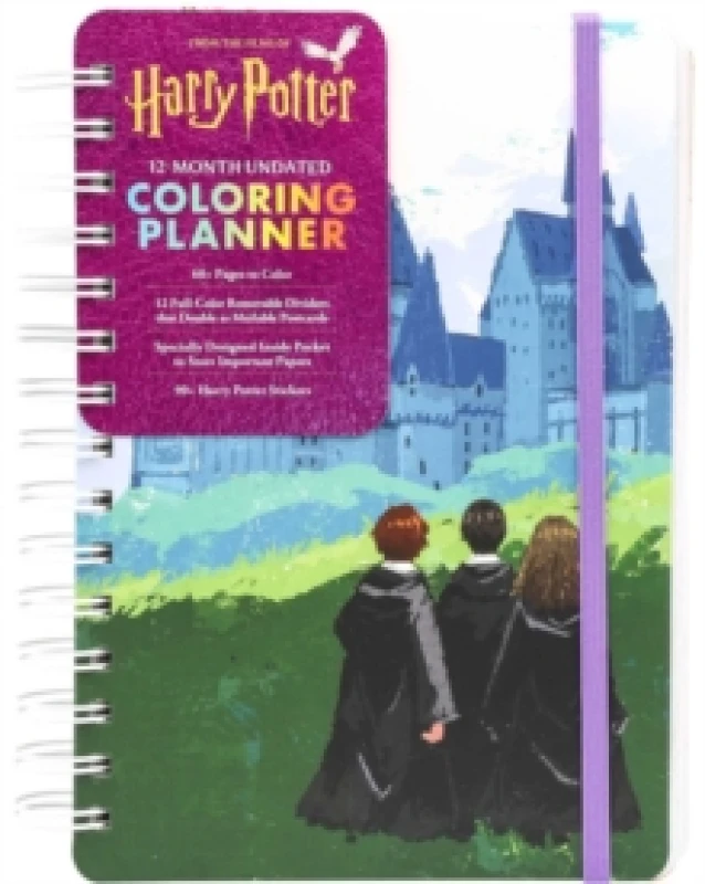 Image of Harry Potter 12-Month Undated Coloring Planner Spiral bound