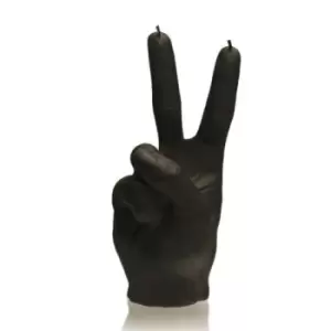Image of Hand Peace Sign Candle &ndash; Black