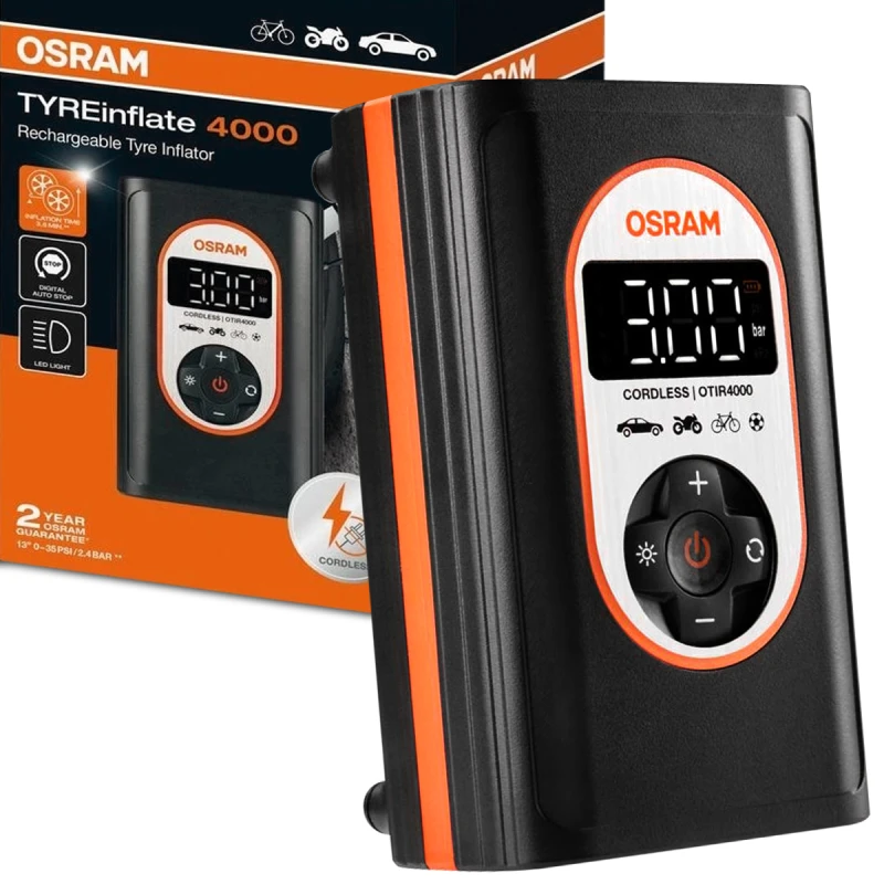 Image of OSRAM OTIR4000 Compressed Air Tyre Gauge / -Filler TYREinflate 4000 with digital display Compressed Air Tyre Gauge / -Filler (4709)