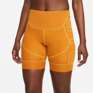 Image of Nike Dri-FIT Air Womens 7 Biker Shorts - Yellow